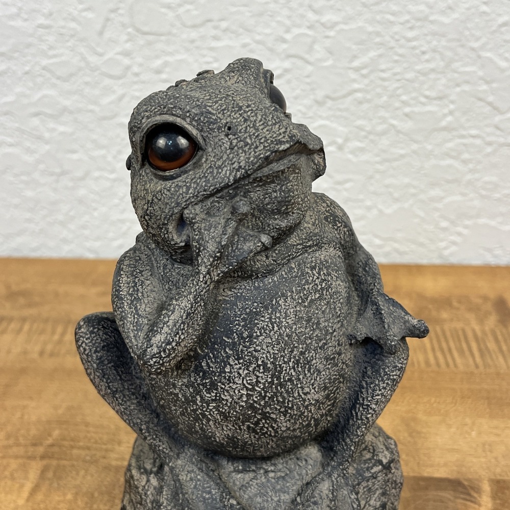 Vintage Toad Hollow Home Style Toad Frog Statue Garden Lawn Patio - Picture 3 of 10
